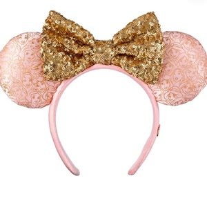 Minnie Mouse Disney Princess Ear Headband with Sequined Bow (Adults, NWT)